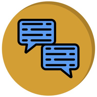 Konuş. Web simgesi basit illüstrasyon