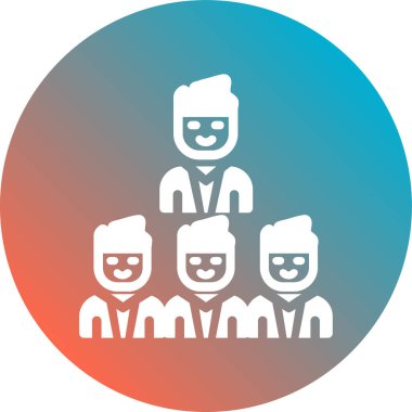 Arkadaşlar düz simge, vektör illüstrasyonu