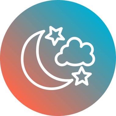 Ay ikonu vektör illüstrasyonu