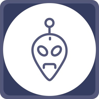 Uzaylı simgesi vektör illüstrasyonu