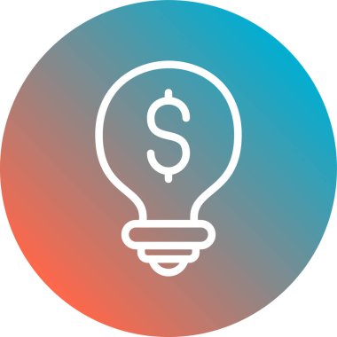 Ampul simgesinin vektör illüstrasyonu