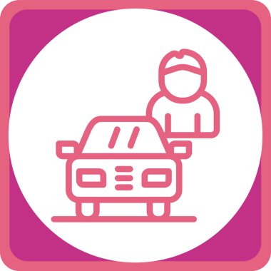 araba simgesi, vektör illüstrasyonu