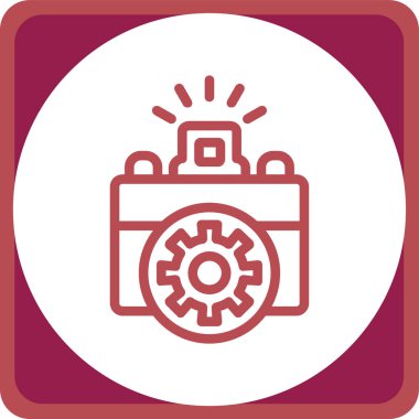 Kamera. Web simgesi basit illüstrasyon