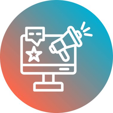 Modern bilgisayar simgesinin vektör illüstrasyonu