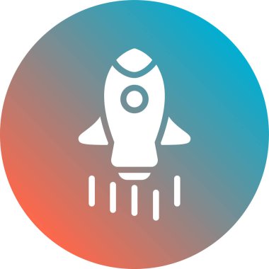 roket ikonu vektör illüstrasyonu