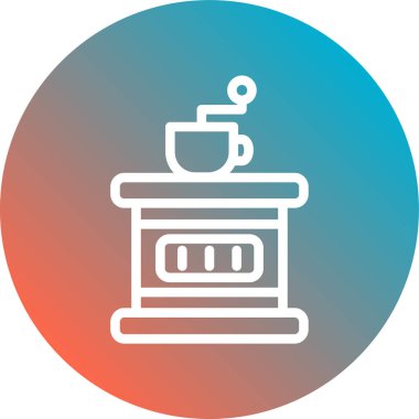 Kahve makinesi. Basit resimleme