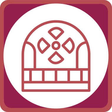 Bir bina simgesinin vektör illüstrasyonu