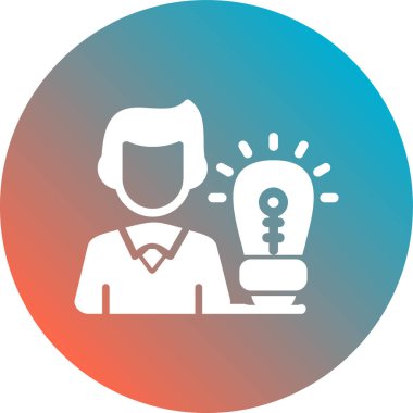 Bir fikrim var. Web simgesi basit illüstrasyon