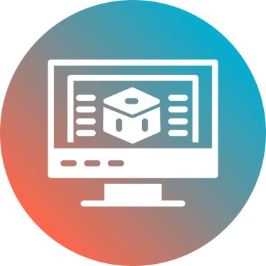 Bilgisayar. Web simgesi basit illüstrasyon