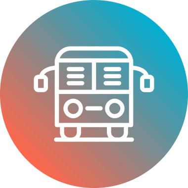 bus simgesi vektör illüstrasyonu