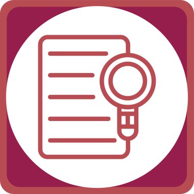 Bir belge simgesinin vektör illüstrasyonu