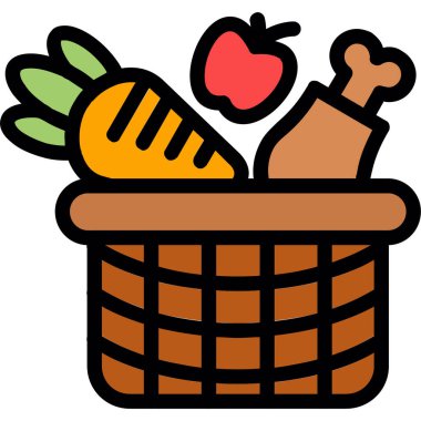 meyve sepeti simgesi - taslak biçiminde