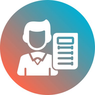 İş adamı. Web simgesi basit illüstrasyon