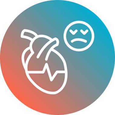 Kalp ikonlu vektör illüstrasyonu