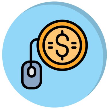 Para için. Web simgesi basit illüstrasyon