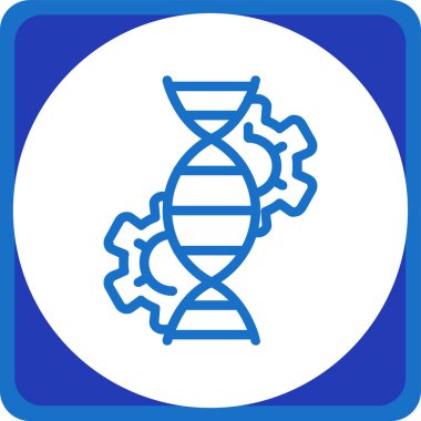 DNA mühendisliği yuvarlak simge