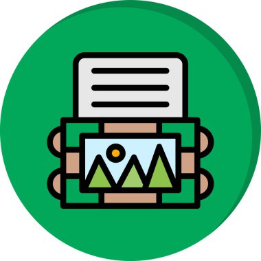 Kamp yürüyüşü ikonu - ana hatlarıyla