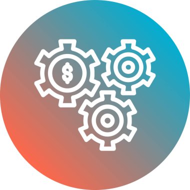 Vites vektör simgesi. bu yuvarlak düz sembol beyaz arkaplanda mavi ve gri renklerle çizilir.