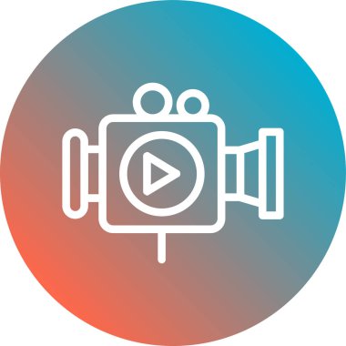 video kamera ikonu vektör illüstrasyonu