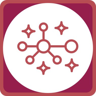 atom. Web simgesi basit illüstrasyon