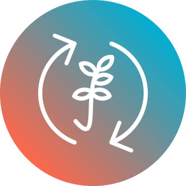 Eşsiz ekoloji vektör çizgisi simgesi