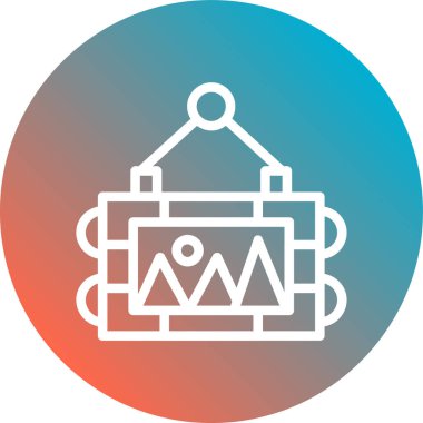 Bir bina simgesinin vektör illüstrasyonu