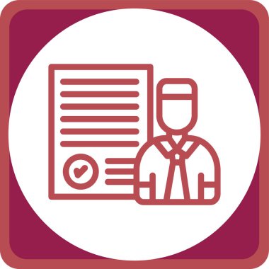 Doktor. Web simgesi basit illüstrasyon