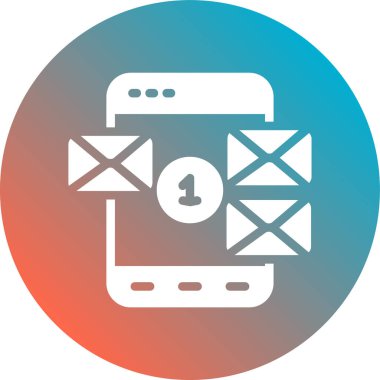 posta zarfı simgesi, vektör illüstrasyonu