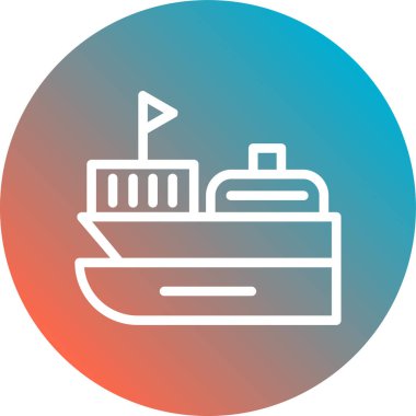 Gemi simgesi vektör illüstrasyonu