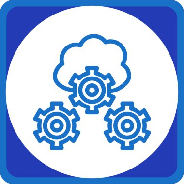 Dişli Tümleştirme vektör simgesi bir çerçeve içinde