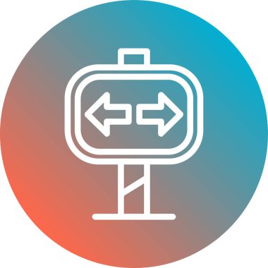 Yol için vektör çizim simgesi