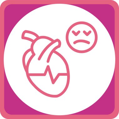 Kalp ikonu vektör illüstrasyonu