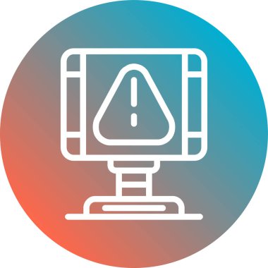 Bilgisayar monitörü simgesi. vektör illüstrasyonu