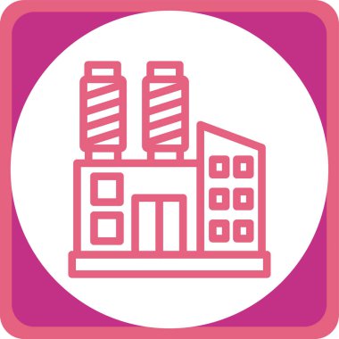 Fabrika. Web simgesi basit illüstrasyon