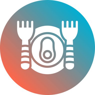 Mavi ve kırmızı çizgi biftek ikonu beyaz arka planda izole edilmiş. bbq et sembolü. Renkli taslak konsepti. vektör illüstrasyonu