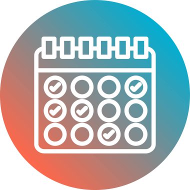 tarih glyph daire simgesi tasarımı