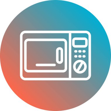 Mikrodalga fırın kutsal kişilerin resmi, vektör çizim