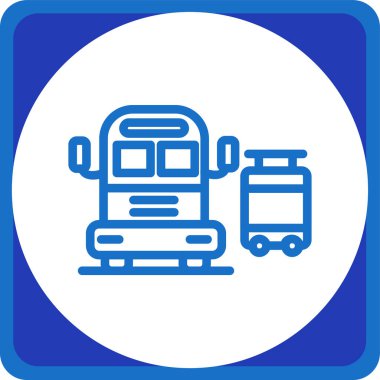 otobüs simge vektör çizim