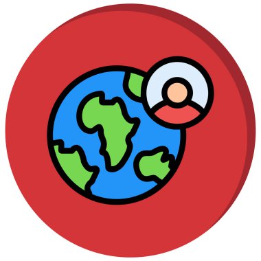 vektör içinde yer küre simgesi