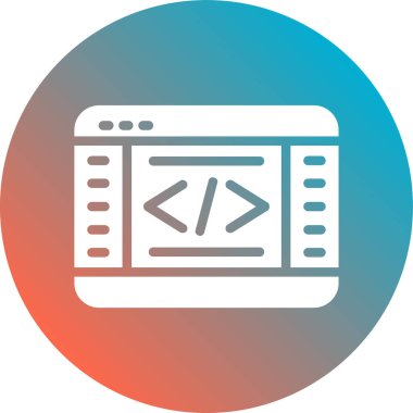 Web geliştirme düz simgesi