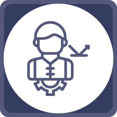 Sırt çantası ve şapkası olan bir adamın vektör çizimi