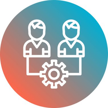 Takım çalışması simgesi vektör illüstrasyonu