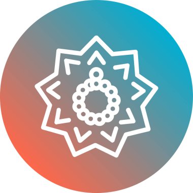 güzel çiçek dairesel vektör çizimi