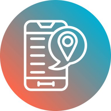 gps konum simgesi, vektör illüstrasyonu