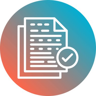 Belge. Web simgesi basit illüstrasyon