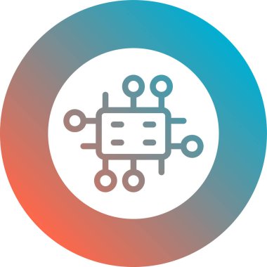 devre kartı düz simgesi, vektör, illüstrasyon