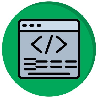Simge vektör illüstrasyonu programlanıyor