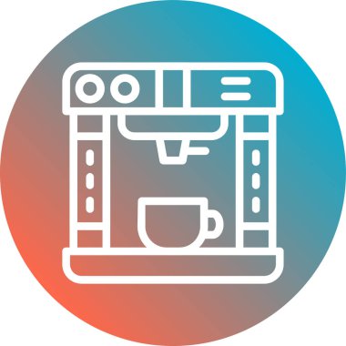 kahve makinesi simgesini, vektör çizim