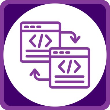 Tarayıcı. Web simgesi basit illüstrasyon