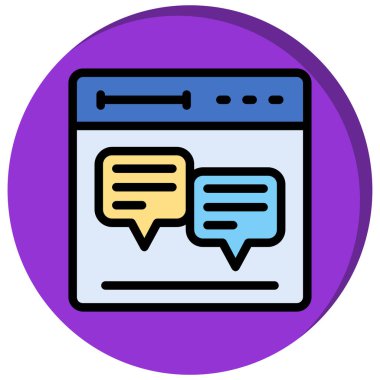 Konuşma baloncukları simgesi, vektör illüstrasyon tasarımı